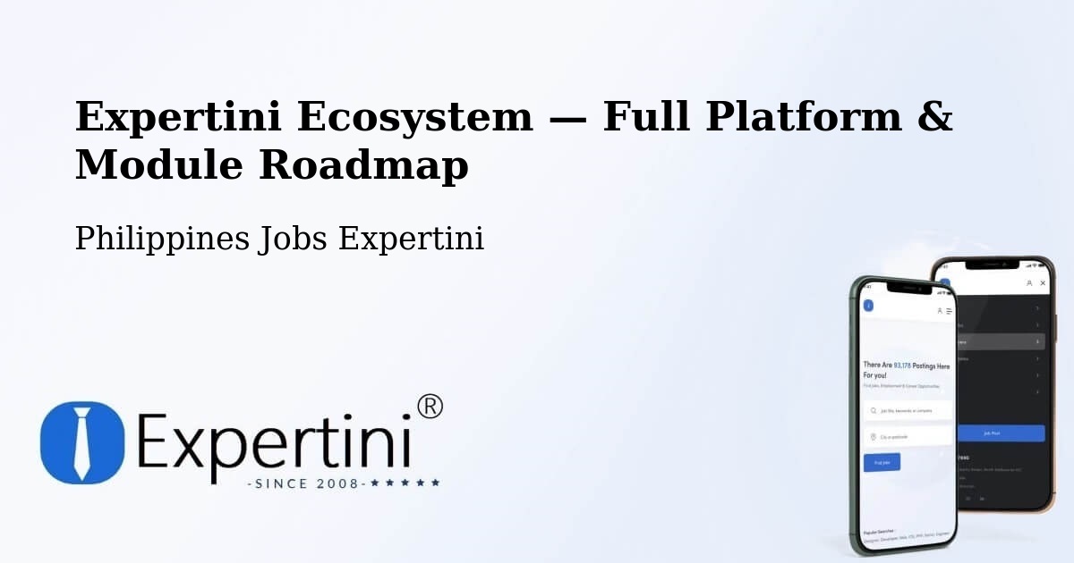 Expertini Ecosystem — Full Platform & Module Roadmap – Guihing Proper